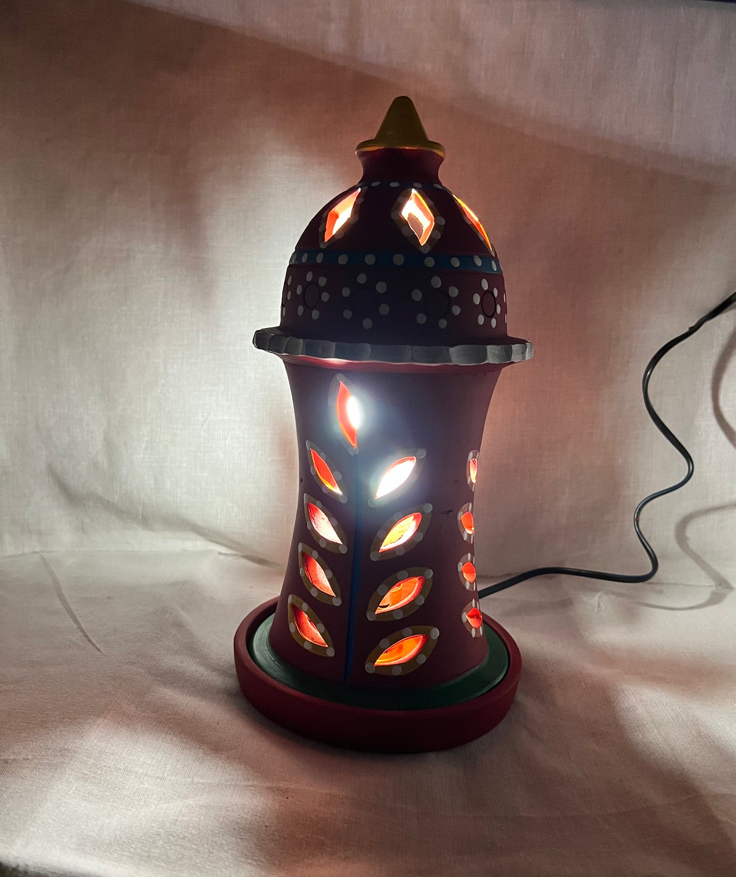 Terracotta Hand Painted Table Lamp
