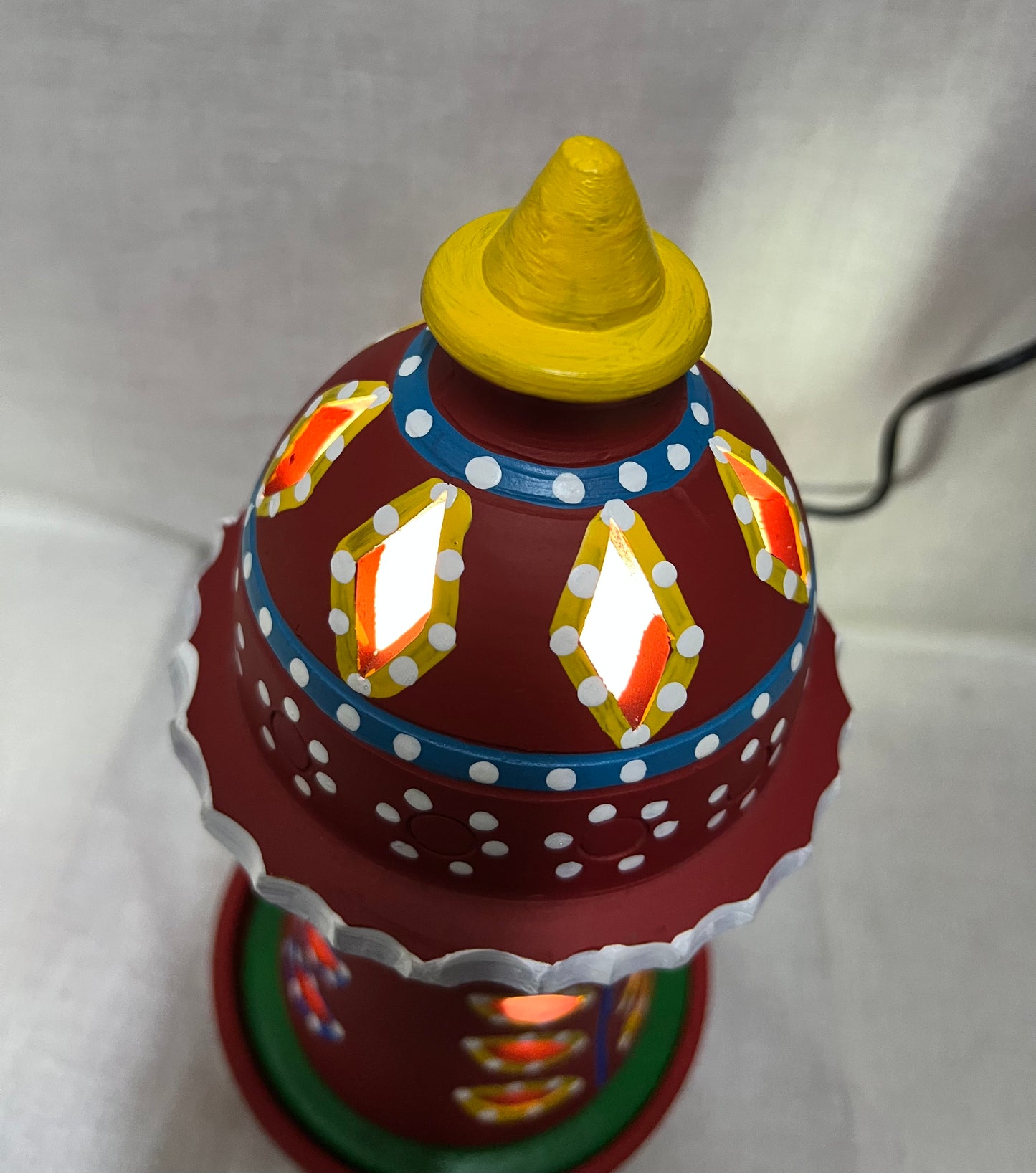 Terracotta Hand Painted Table Lamp