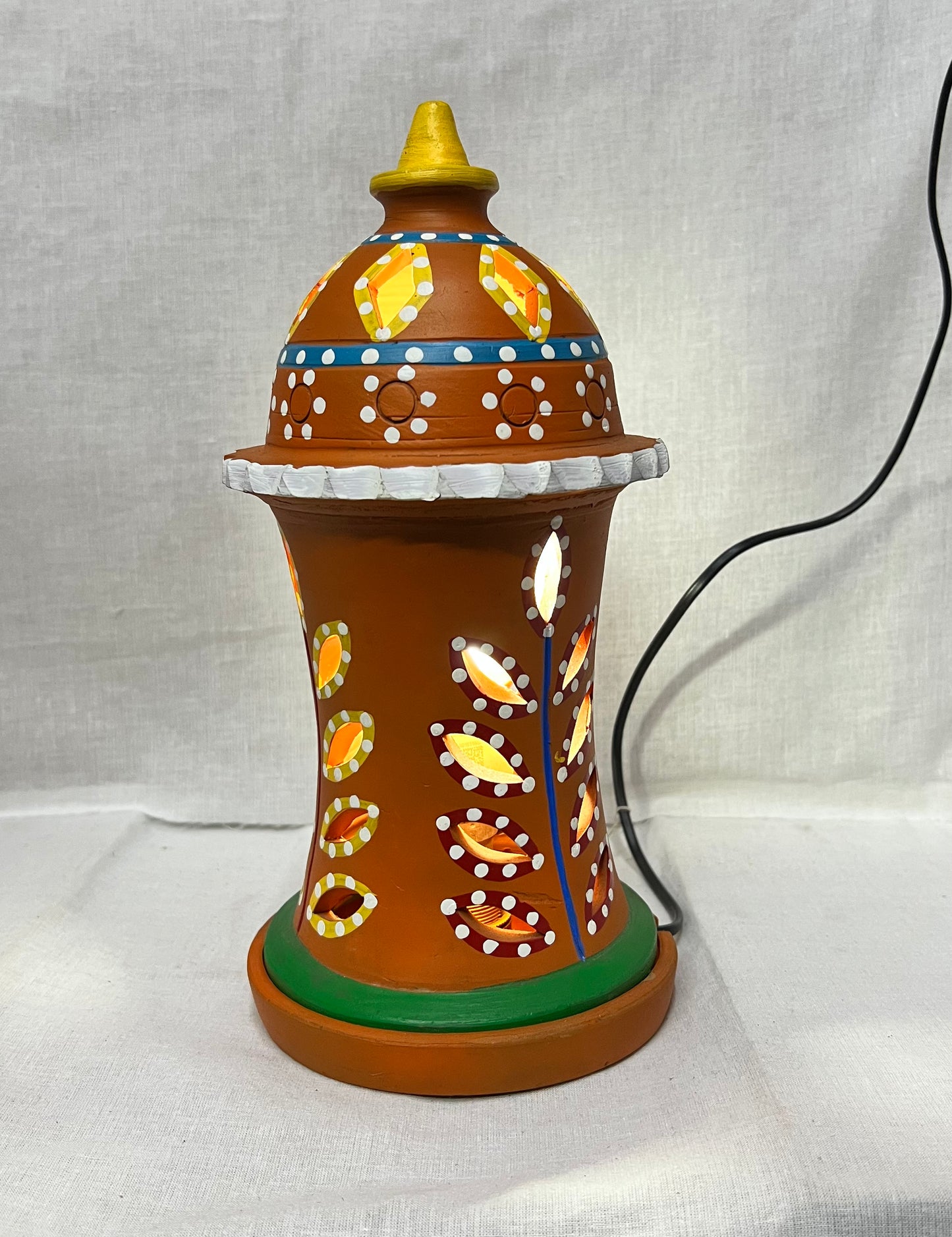 Terracotta Hand Painted Table Lamp