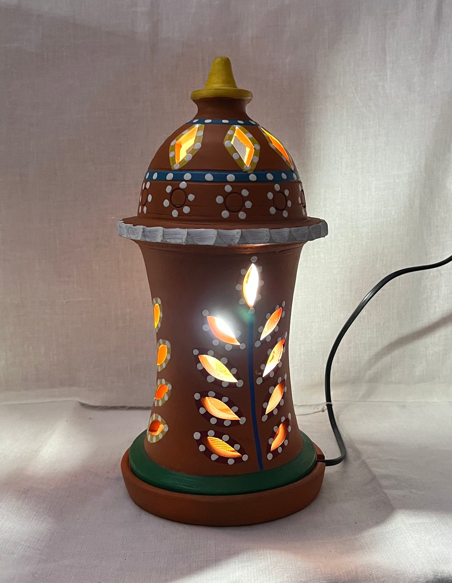 Terracotta Hand Painted Table Lamp