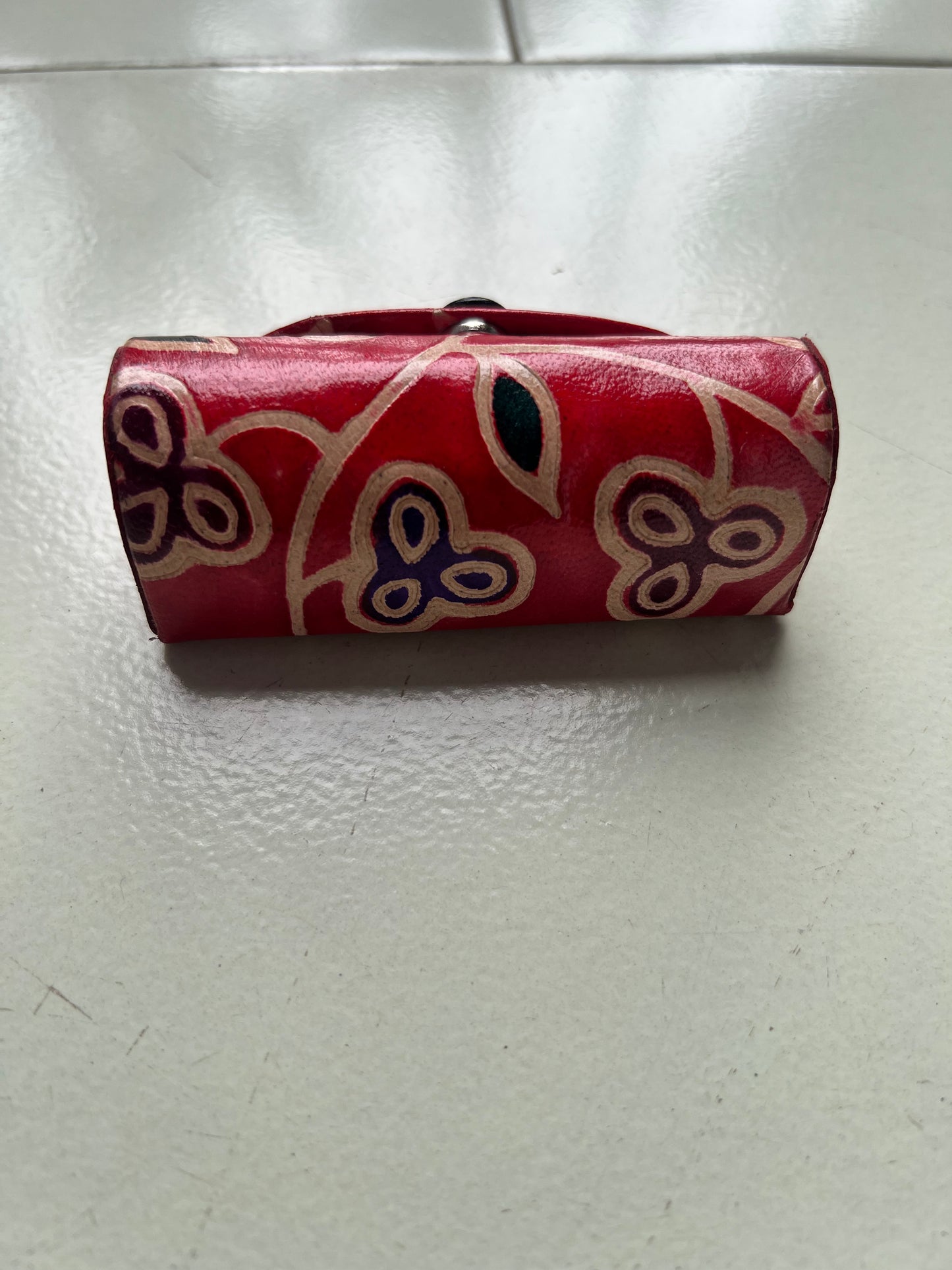 Lipstick Case with Mirror- Shantiniketan Leather