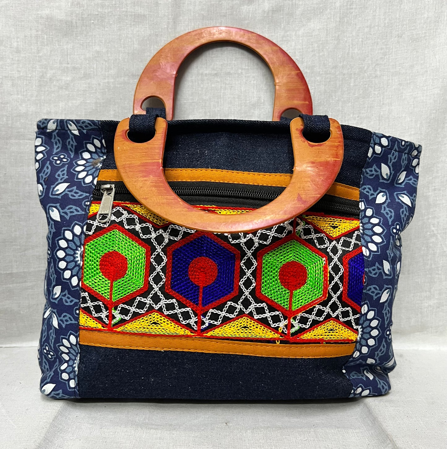 Denim Fibre Handle Bags